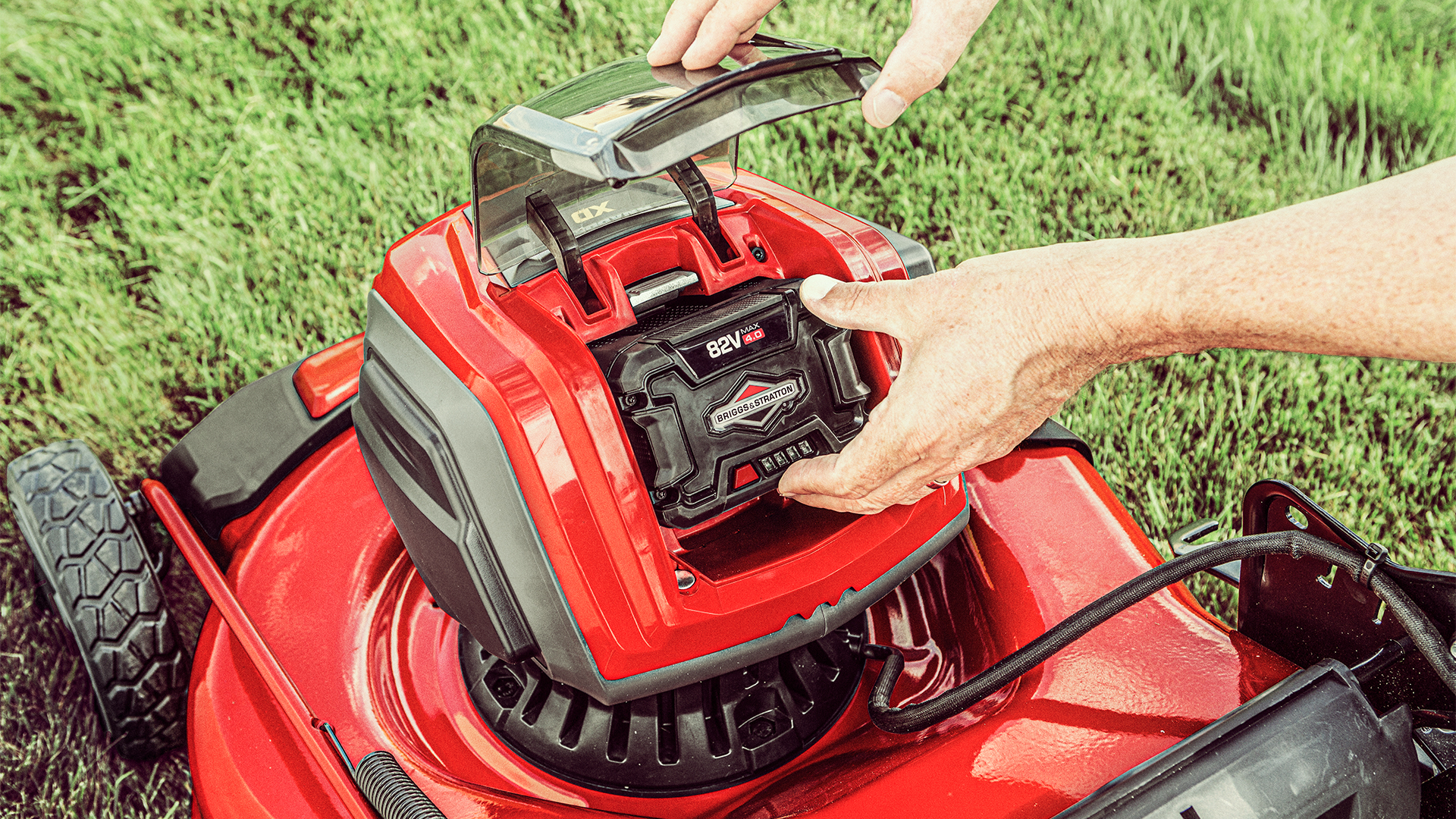 Cordless Electric Lawn Mower with Removable Battery