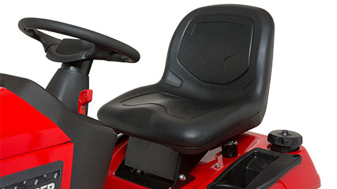 a red and black scooter