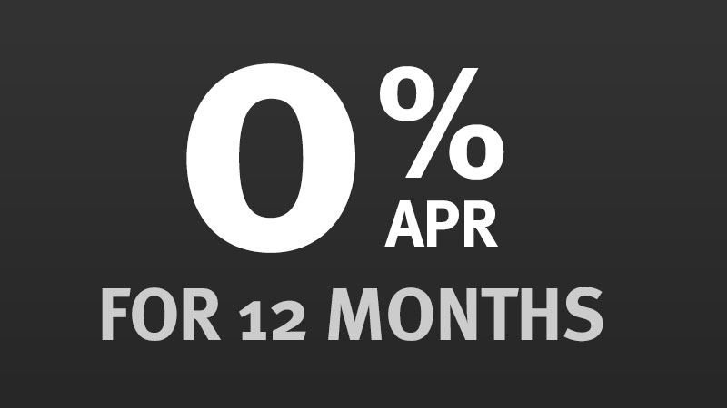 0% APR for 12 Months