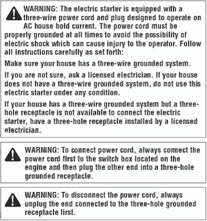 Snapper warning labels