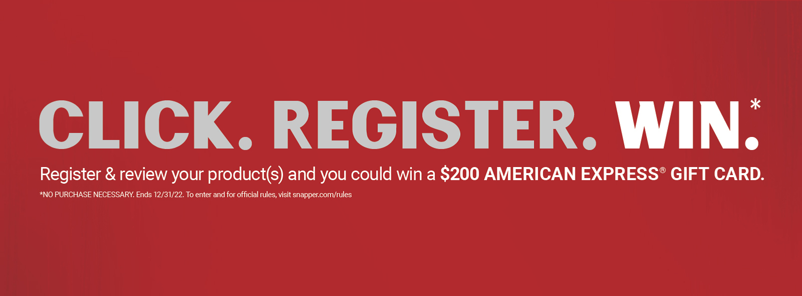 Click. Register. Win. sweepstakes graphic