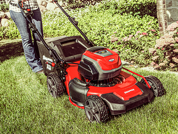 Snapper battery mower up close